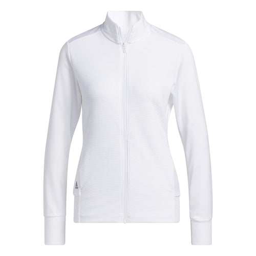 Womens Textured Full Zip Jacket White - SU23