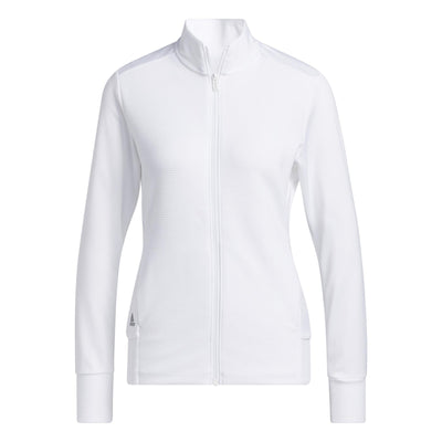 Womens Textured Full Zip Jacket White - SU23
