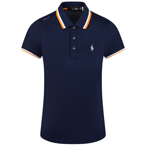 RLX Womens Val Tipped Polo French Navy/Pure White - SS23