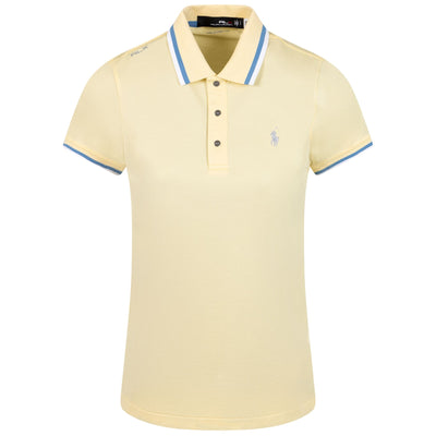 RLX Womens Val Tipped Polo T-Bird Yellow/Hatteras Blue - SS23