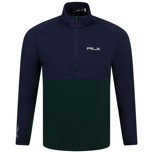 RLX Peached Airflow Half Zip Mid Layer Hunt Club Green/French Navy - AW23