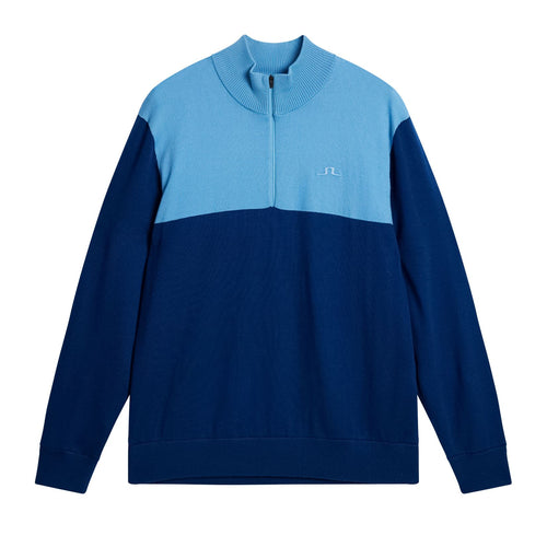 Jeff Tech Wool Windbreaker Sweater Estate Blue - AW23